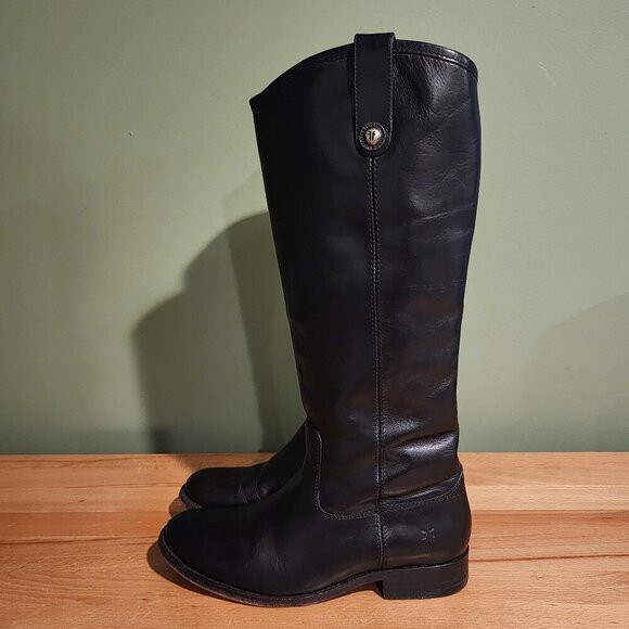 Frye Women's Melissa Button Riding Boots Equestrian Leather Boots Black sz 6 - Picture 9 of 14